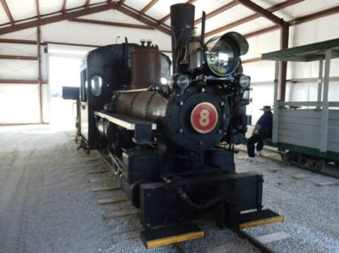 steam engine train with number eight on the front